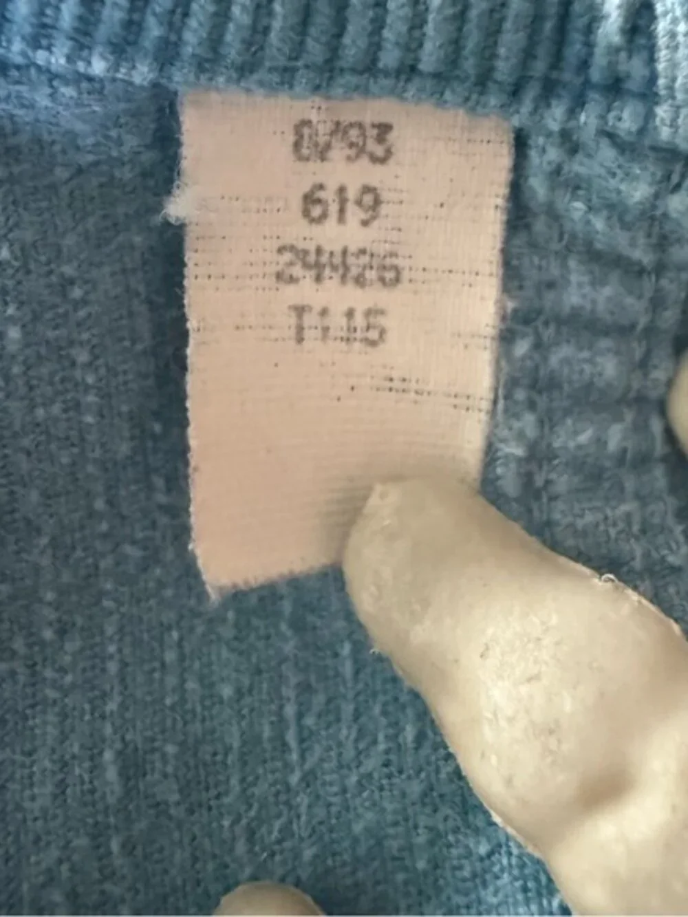 Vintage 90s Light Blue Corduroy Long Sleeve Button Down Lands' End ~ Size XL - Picture 8 of 9